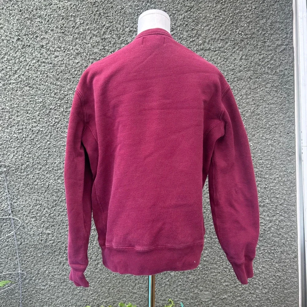 Vtg 90s y2k Polo Ralph Lauren Sweatshirt Mens Burgundy Crewneck Embroidered Pony